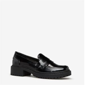 Shoe Dazzle Corena Black Loafer Flat size 8